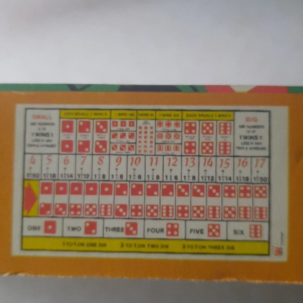 Vintage Mini Casino dice and card games